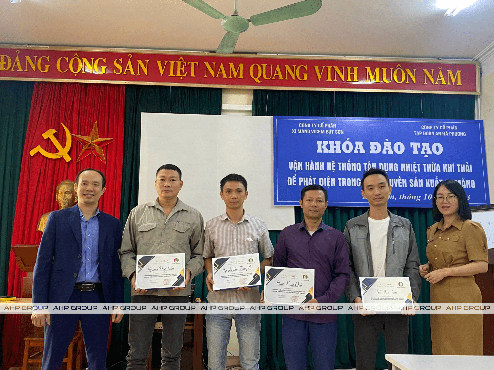 AHP Group triển khai khóa đào tạo tận dụng nhiệt thừa khí thải để phát điện tại Xi măng Bút Sơn