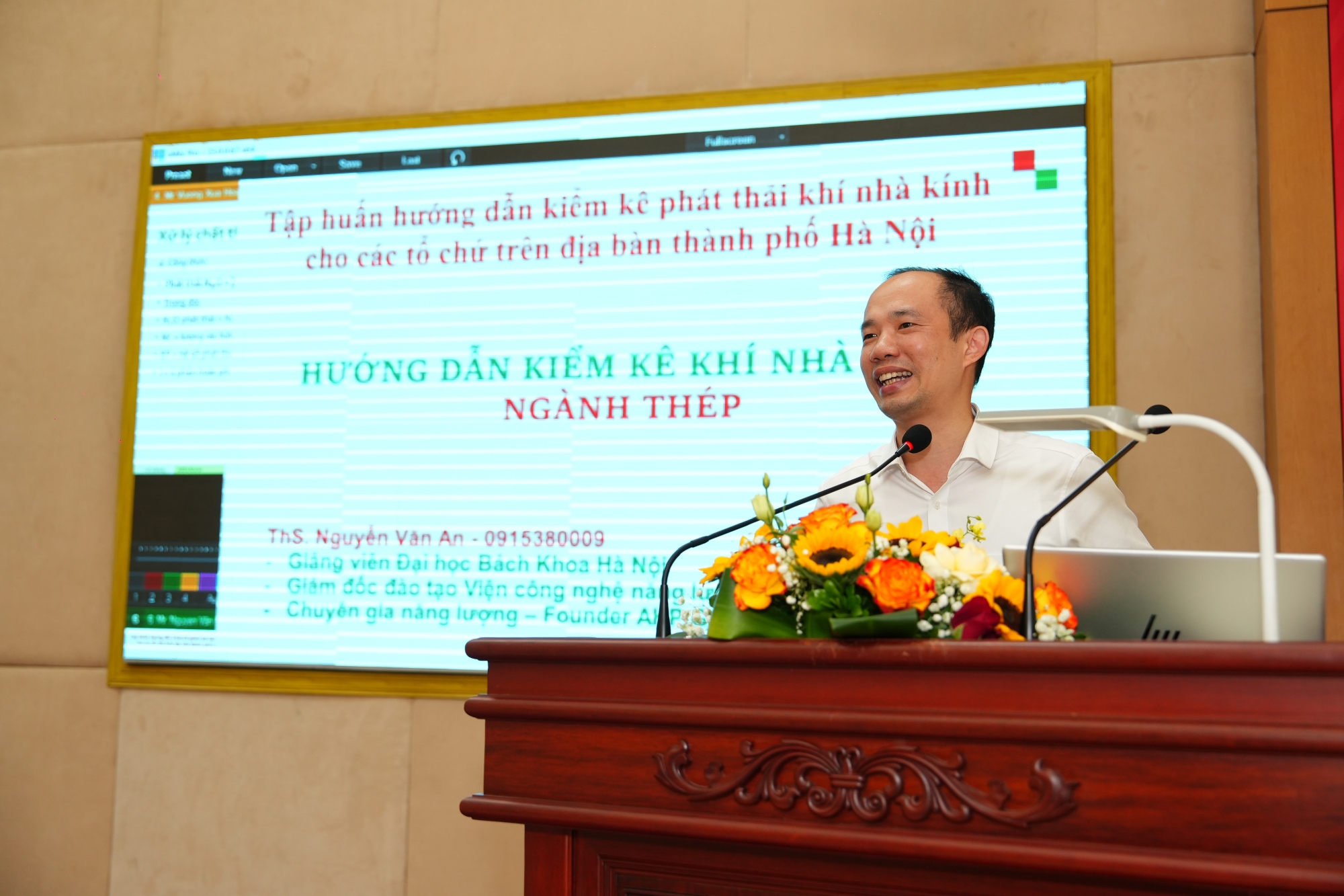 AHP Group trình bày tại Hội thảo kiểm kê khí nhà kính Sở NN&MT Hà Nội