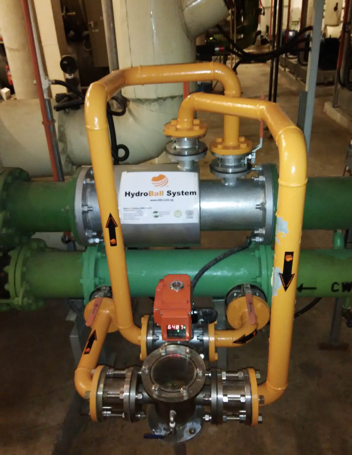 Hệ thống HydroBall làm sạch Chiller tự động